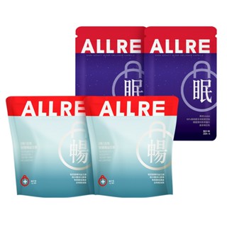 【ALLRE 歐瑞生醫】3有1沒有好順暢益生菌(30條/包)2包組+GABA好睡眠膠原蛋白晚美膠囊 (30粒/袋)2袋組