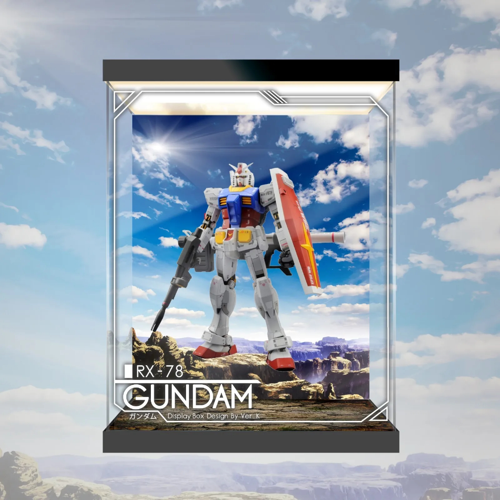 【AOWOBOX】GFFMC MG Gundam 1/100 RX-78鋼彈模型高透主題展示盒