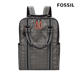 【FOSSIL 官方旗艦館】Houston 尼龍後背包 (可入15吋筆電)-灰色 MBG9569086