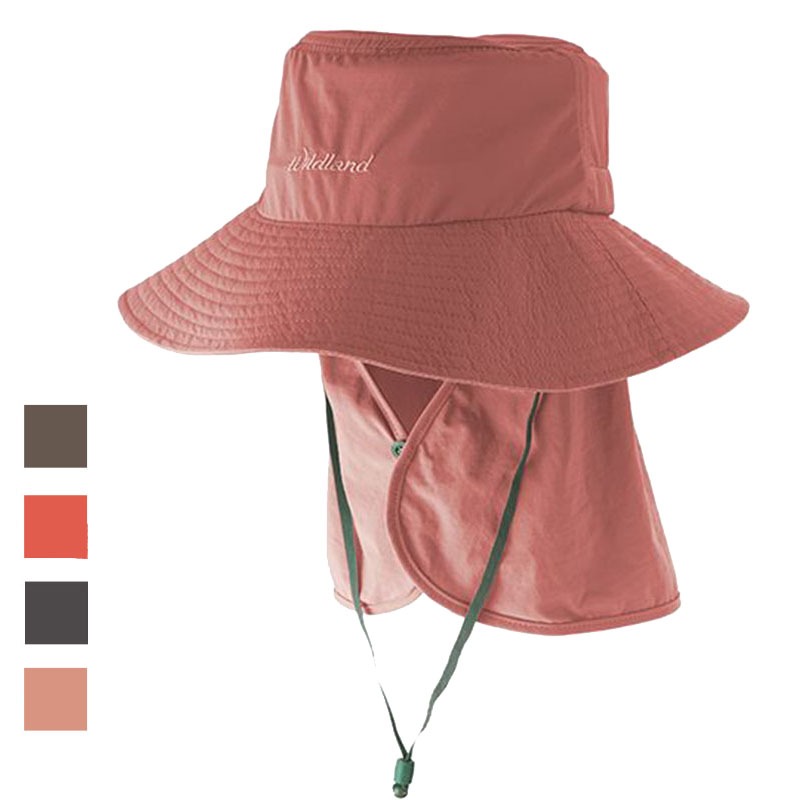 【WILDLAND 荒野】中性抗UV可脫式功能遮陽帽 多色 防曬帽 休閒帽 漁夫帽 圓盤帽 W1037