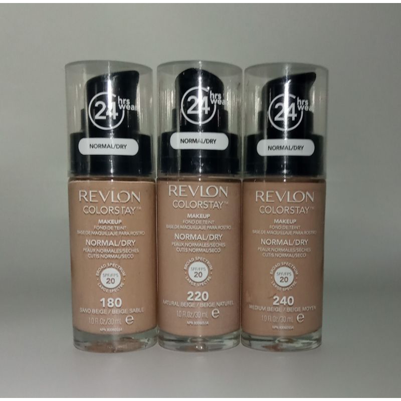 美國露華濃超持色粉底液150 180 220 240 400 Revlon colorstay foundation