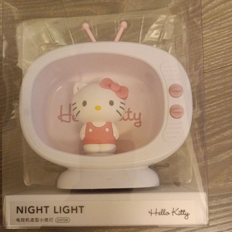 Hello Kitty 凱蒂貓 電視機造型 夜燈