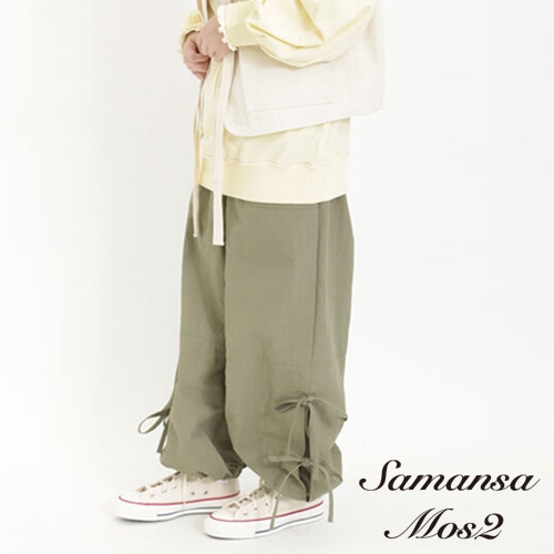Samansa Mos2 褲管雙邊綁帶設計縮口長褲(FL41L0F0580)