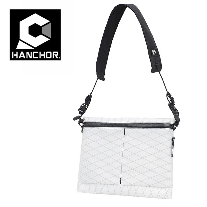 【Hanchor 台灣】SURFACE 輕量化胸前包 斜背包 側背包 隨身包 白色 (OD04)