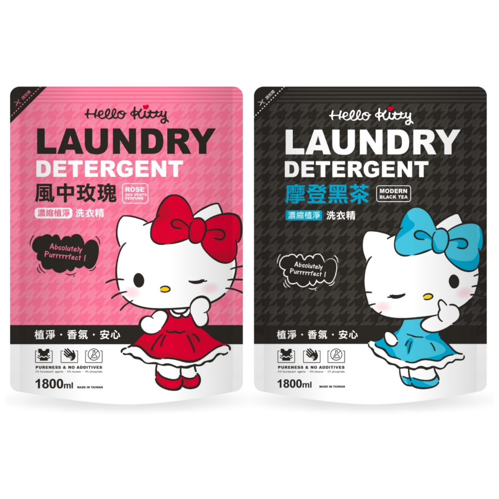 【Hello Kitty】香水洗衣精補充包1800ml
