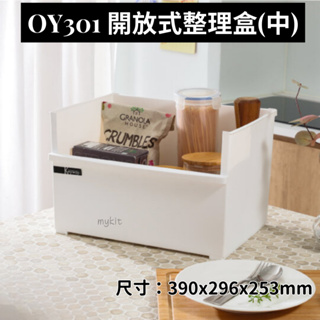 台灣製造 日式收納盒 收納盒 鍋蓋收納 雜物收納 整理盒 O3101 開放式整理盒 白