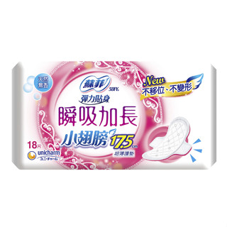 蘇菲 瞬吸加長 超薄護墊 天然清新花香 17.5cm 28片