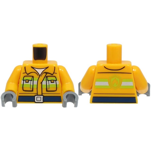 【樂高大補帖】LEGO 樂高 亮橘色 消防員 消防局 打火兄弟 119 火警【973pb3384c01】