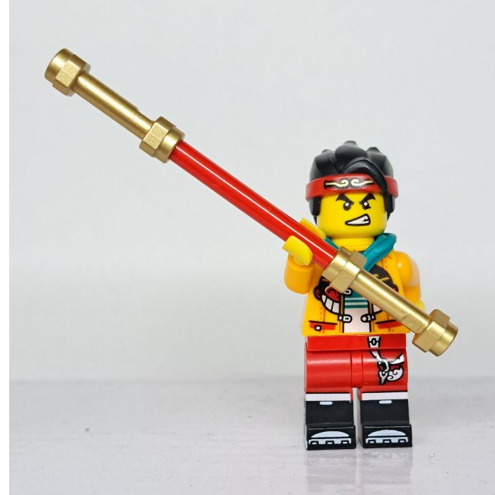 &lt;樂高人偶小舖&gt;正版LEGO 特殊人偶C70，孫悟空 帽兜 雙面人臉，悟空小俠，含武器，單隻價格