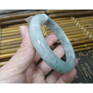 【禾賢行】天然翡翠.緬甸玉.冰糯種淺湖水綠飄花翡翠手鐲-18.5圍.手鐲.H24012401360
