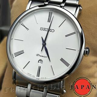 【SEIKO 石英手錶】Premier系列藍寶石水晶超薄男錶款SKP391/SKP391J1