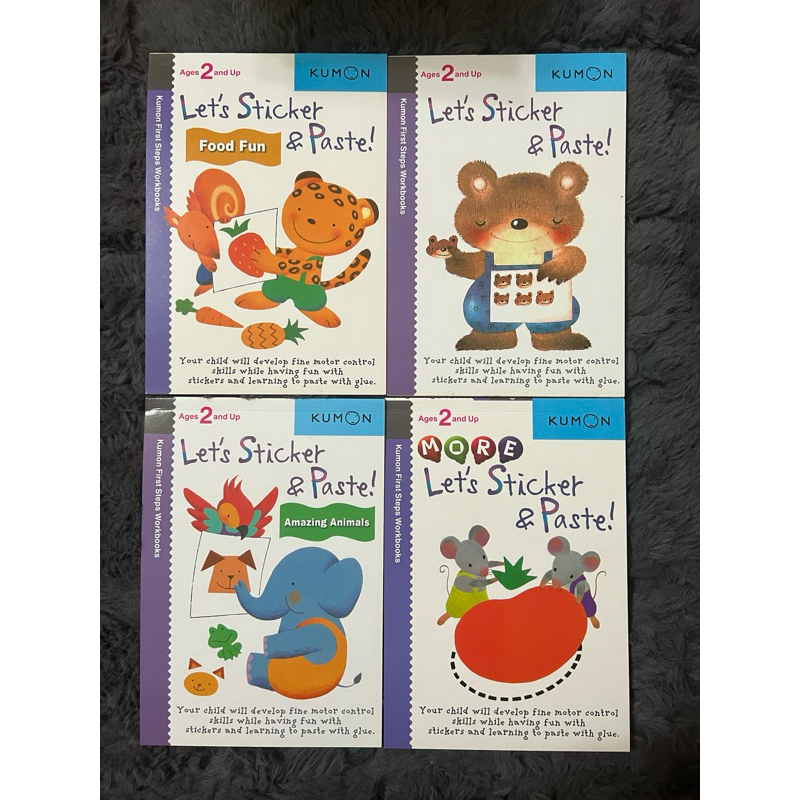 Kumon First Steps Workbooks 幼兒手工遊戲書【Let's Sticker&amp;Paste】