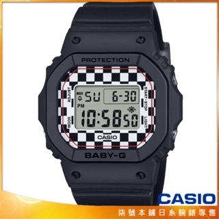 【柒號本舖】CASIO 卡西歐Baby-G 經典方形電子錶-黑色 / BGD-565GS-1 (台灣公司貨)