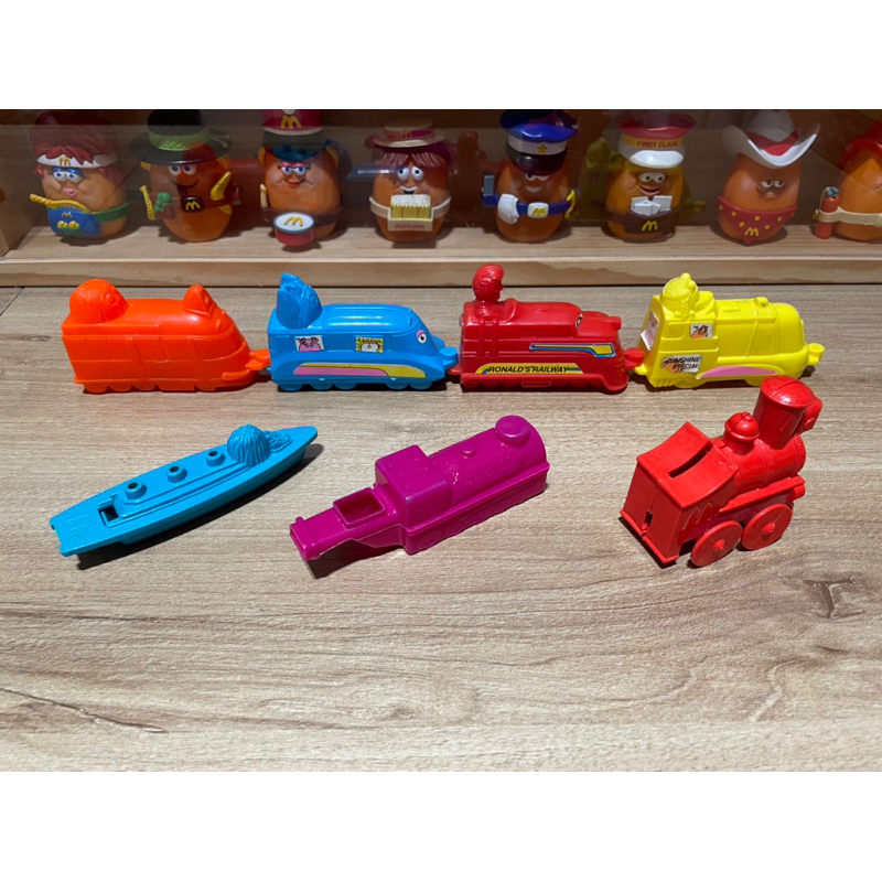 早期 麥當勞 70s 塑膠玩具 玩具車 火車 哨子 兒童餐玩具