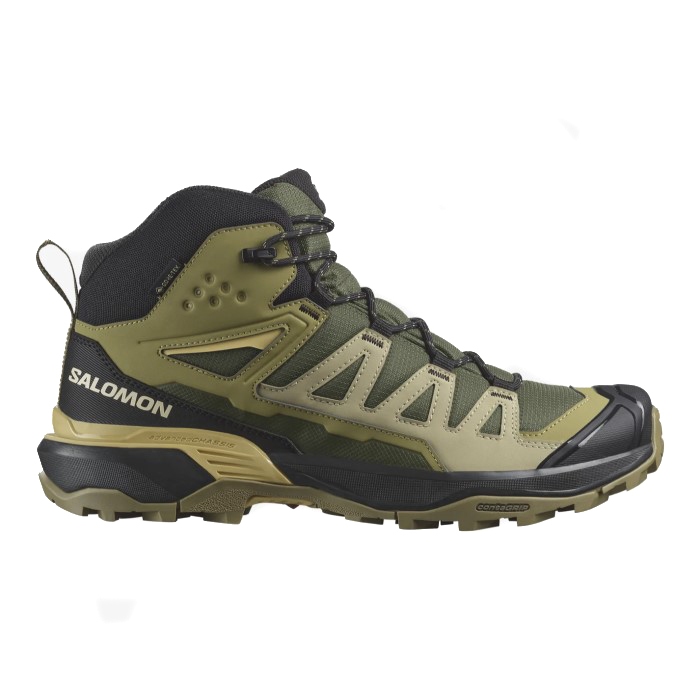 Salomon 所羅門 男款 X Ultra 360 GTX 防水 中筒登山鞋 綠/綠/綠 L47447700 綠野山房