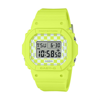 【CASIO BABY-G】滑板潮流系列休閒方形電子腕錶-螢光黃/BGD-565GS-9/台灣總代理公司貨享一年保固