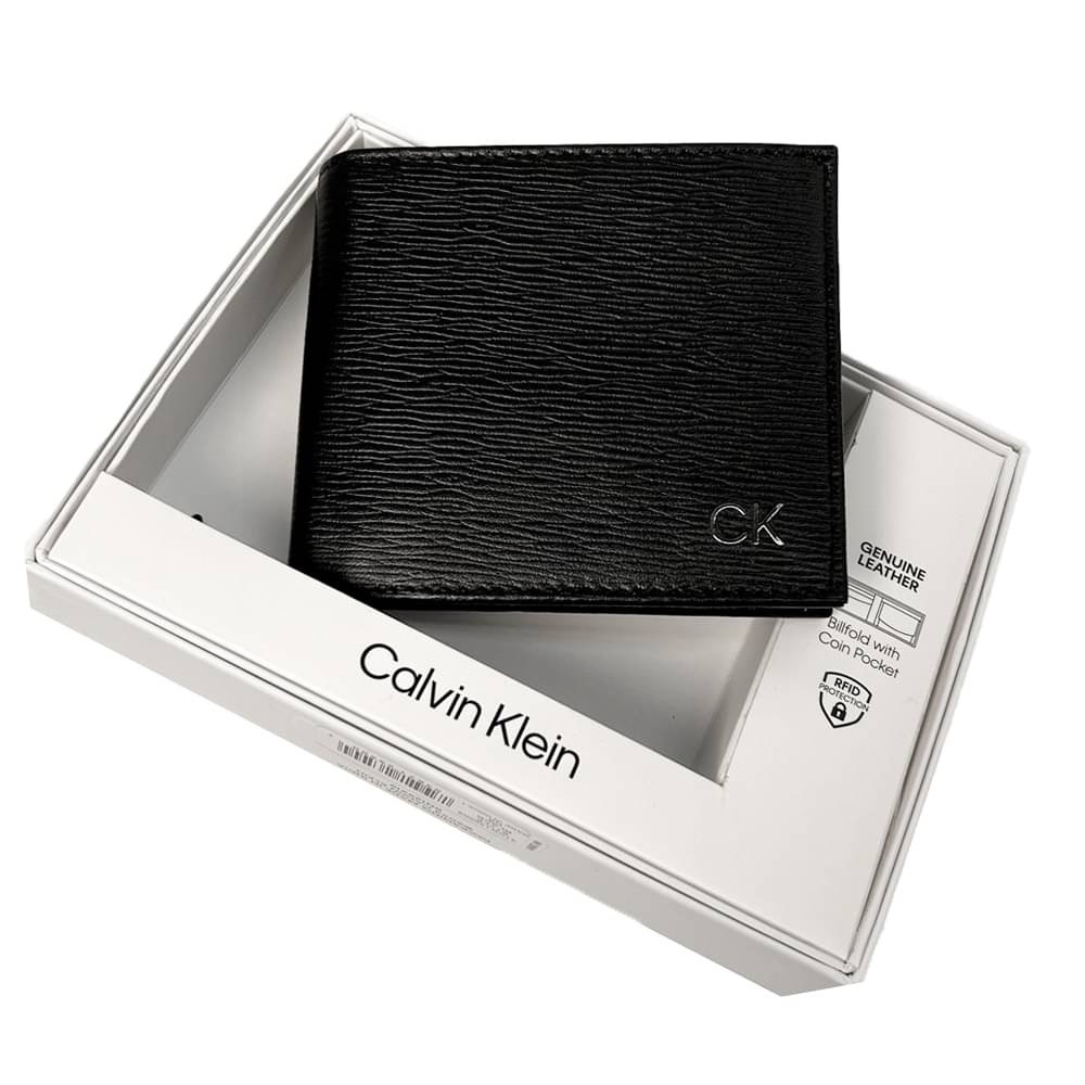 艾菲全球選品 Calvin Klein CK 男生皮夾禮盒 皮面 零錢袋 全卡層