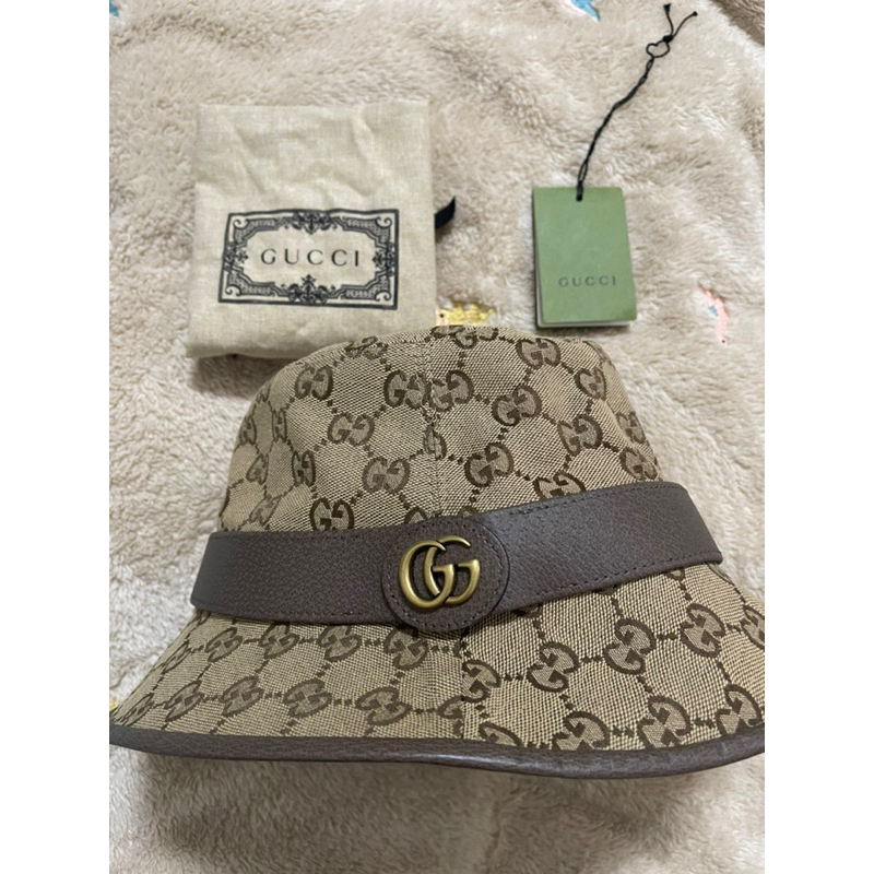 Gucci GG logo漁夫帽 棕色