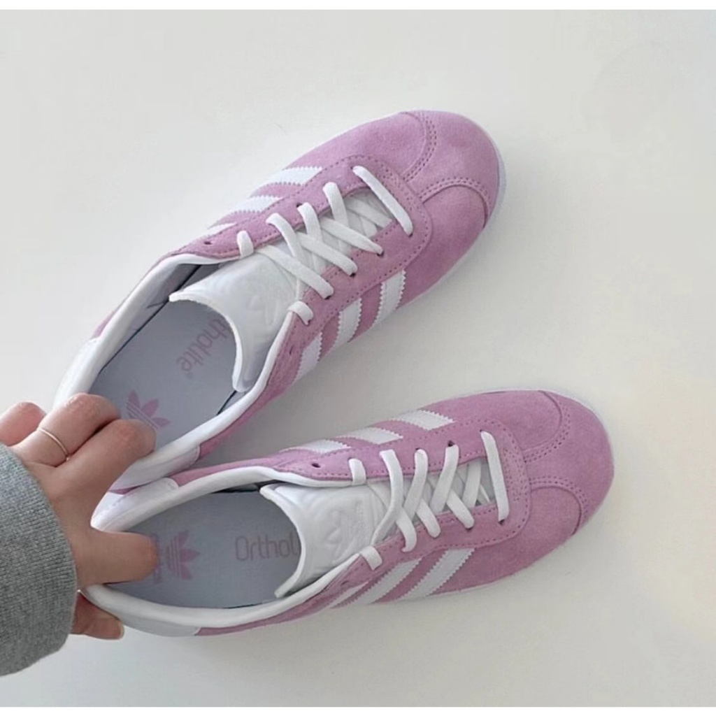 Adidas Originals Gazelle 三葉草 白紫 板鞋 休閒鞋 女鞋 HP2897