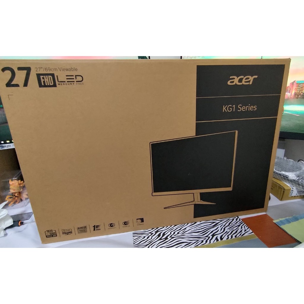 acer 27吋電腦螢幕(KG271)TN/LED/75hz/可掛壁/護眼