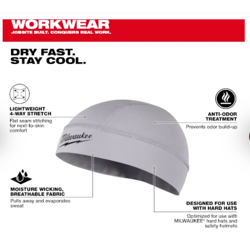 米沃奇 WORKSKIN™ 溫暖氣候安全帽內襯