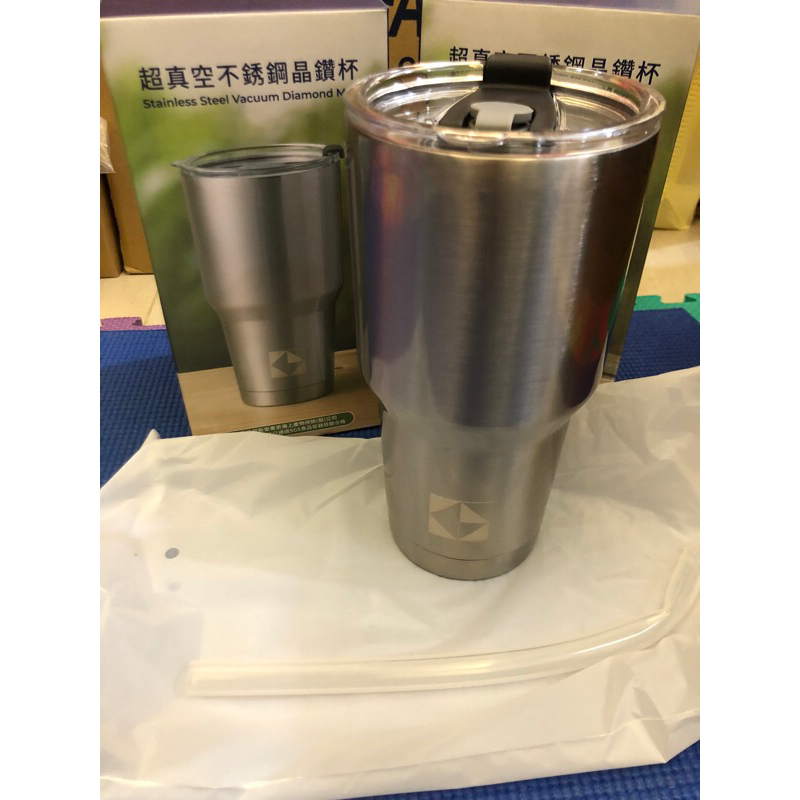 (員林面交150)全新生活用品 / 超真空不鏽鋼晶鑽杯 / 開發金股東會紀念品