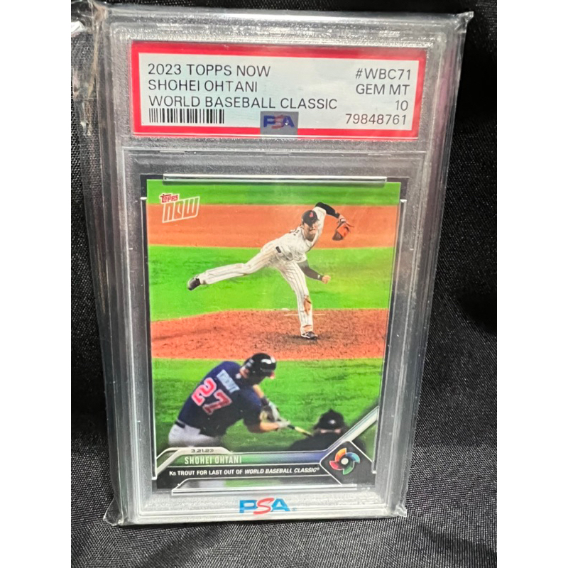 2023 Topps Now WBC Ohtani Trout last out PSA10大谷翔平 鱒魚 球員卡