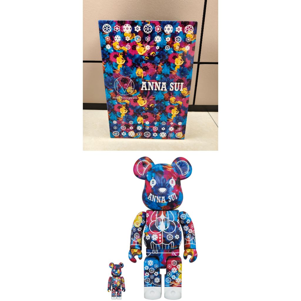 全新未拆 BE@RBRICK x ANNA SUI x M / mika ninagawa 400%+100% 蜷川實花