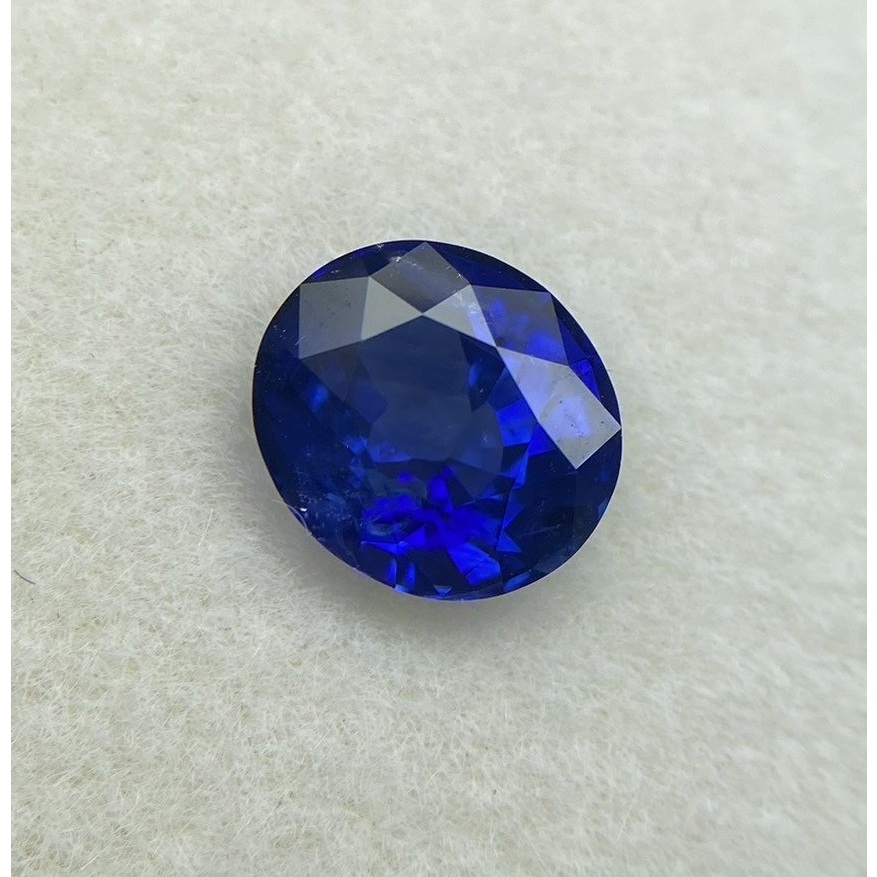 【台北周先生】天然皇家藍藍寶石 1.85克拉 濃郁VIVID皇家藍色 火光強閃 橢圓切割 送AGL證書