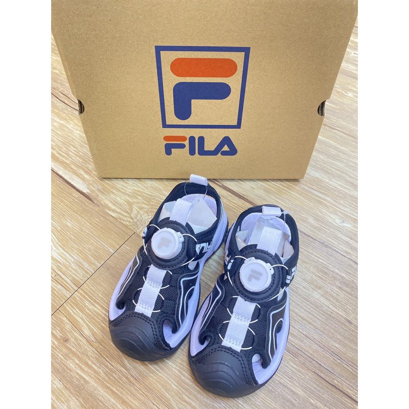 FILA-2-S434Y-011 現貨 小童 中童 大童 兒童 護趾 朔溪 運動 慢跑 休閒 健走 旋轉扣 涼鞋 戶外