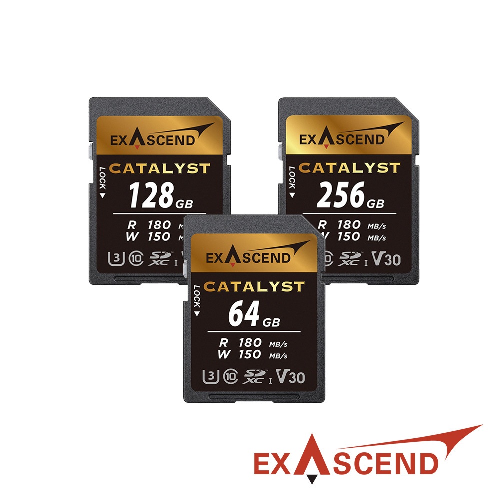 【Exascend】Catalyst V30 SD記憶卡 64GB/128GB/256GB (公司貨)