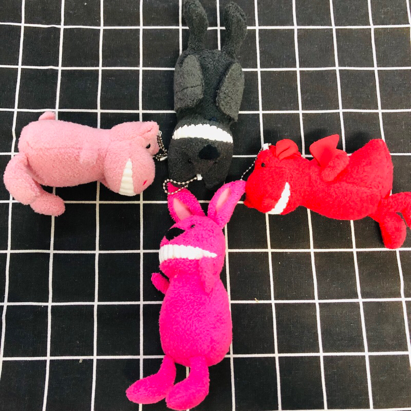 動物 大牙娃娃 吊飾 蝙蝠 河馬 恐龍 兔兔 露牙齒玩偶 動物款 吊飾 娃娃