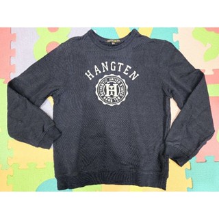 ☆二手☆HangTen 童裝 男女可穿 深藍字母長袖上衣 尺寸10/11☆儲存良好☆