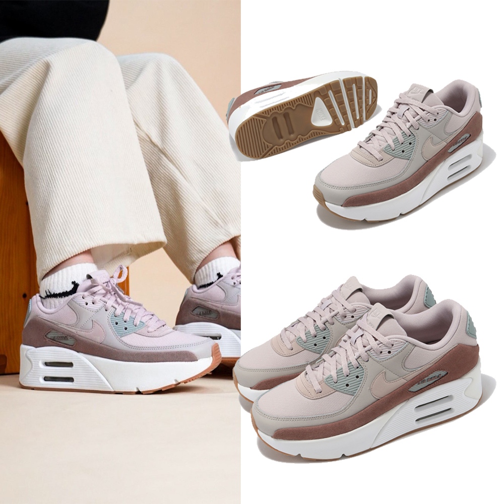Nike 休閒鞋 Air Max 90 LV8 粉色 雙層 氣墊 女鞋 復古 運動鞋 【ACS】 FD4328-001