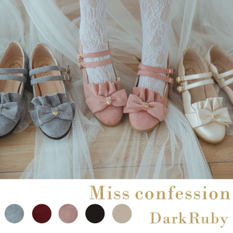 全新 DarkRuby 告白小姐家lolita鞋 日系娃娃鞋可愛羅莉塔香檳色