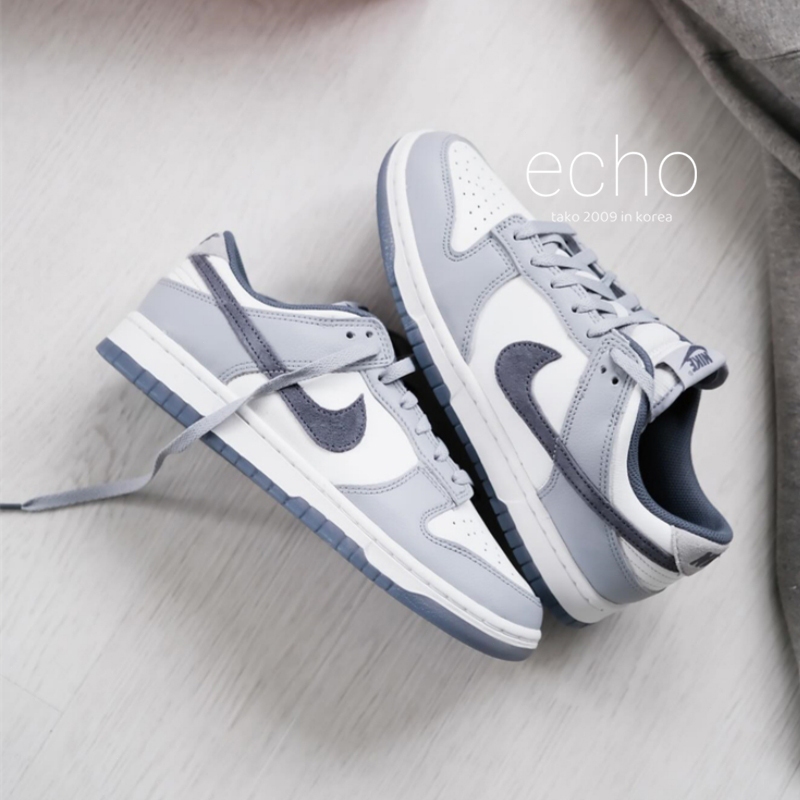 Echo鞋類- Nike Dunk Low SE 莫蘭迪灰 休閒鞋 灰紫 灰藍 麂皮 男鞋 FJ4188-100