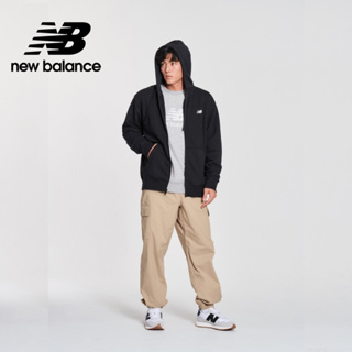 【New Balance】刺繡NB休閒連帽外套_男性_黑色_MJ41501BK
