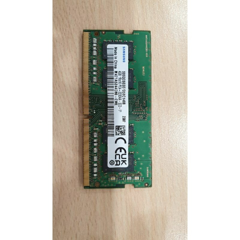 筆電記憶體 Samsung DDR4 4G 3200