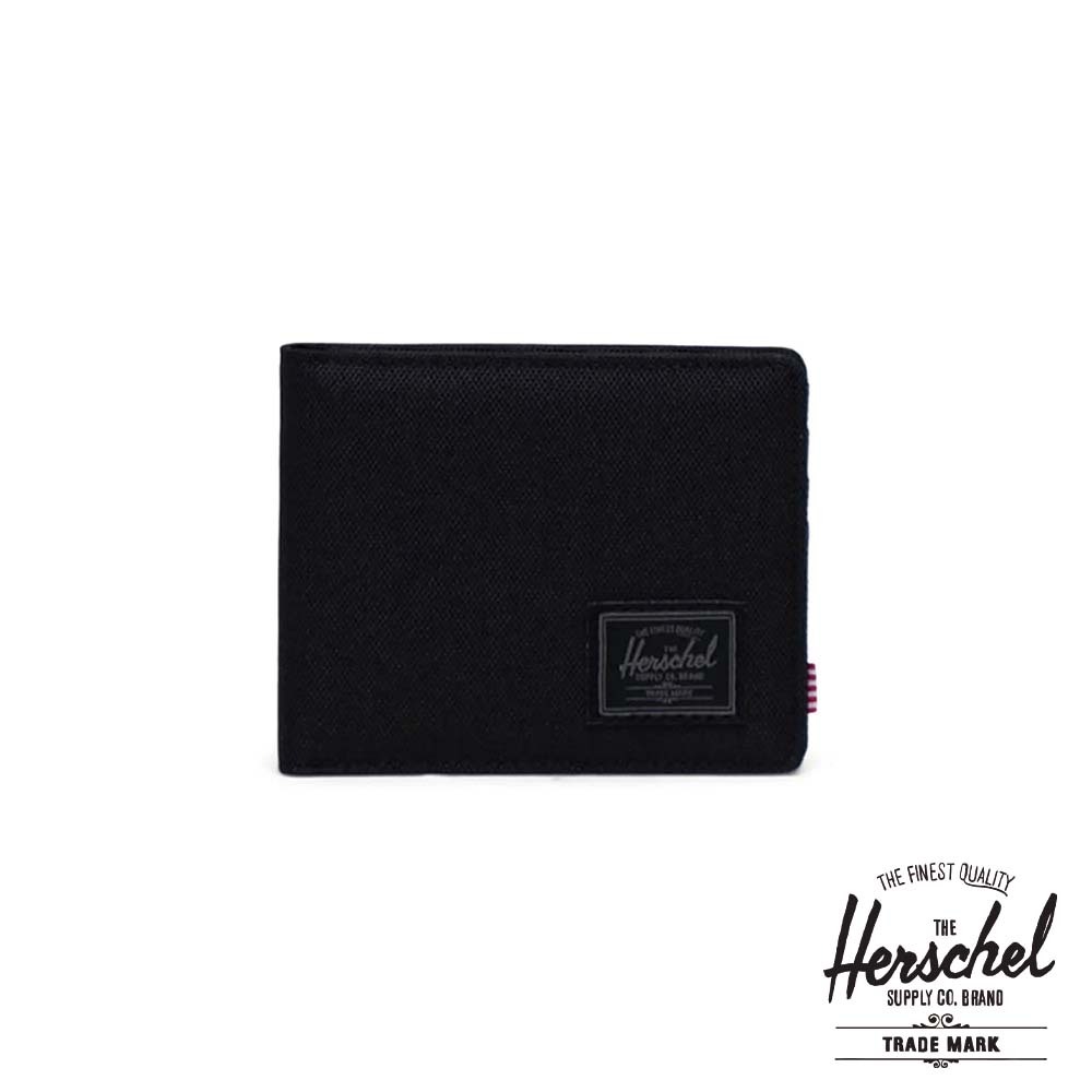 Herschel Roy Wallet【30072】全黑 包包 錢包 零錢包 拉鍊款 卡夾 短夾