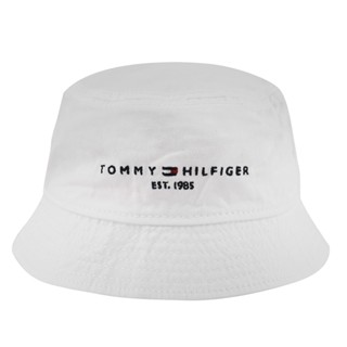 TOMMY HILFIGER- 英文字母LOGO棉質漁夫帽(白)S~M
