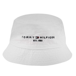 TOMMY HILFIGER- 英文字母LOGO棉質漁夫帽(白)S~M