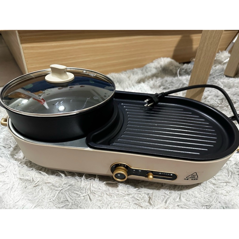 KINYO 2.5L雙溫控火烤兩用爐/料理鍋/電火鍋/電烤盤(烤盤/火鍋兩用BP-092)