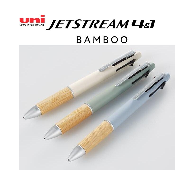 三菱Uni-ball Jetstream BAMBOO 竹製握柄4+1多機能溜溜筆(MSXE5-2000B-05)