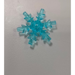 LEGO 樂高 零件 - 透明藍色 4x4 雪花 冰雪奇緣