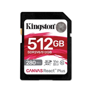 金士頓 Canvas React Plus 512G SDXC UHS-II V60 U3 記憶卡 280MB/s