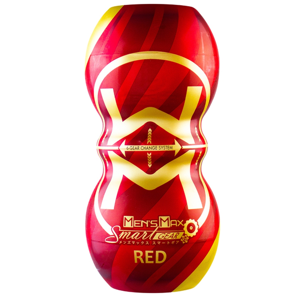 ㊣送290ml潤滑液㊣日本Men’ s Max SMART GEAR雙向體位自慰杯(齒輪紅色)飛機杯自慰杯成人情趣用品