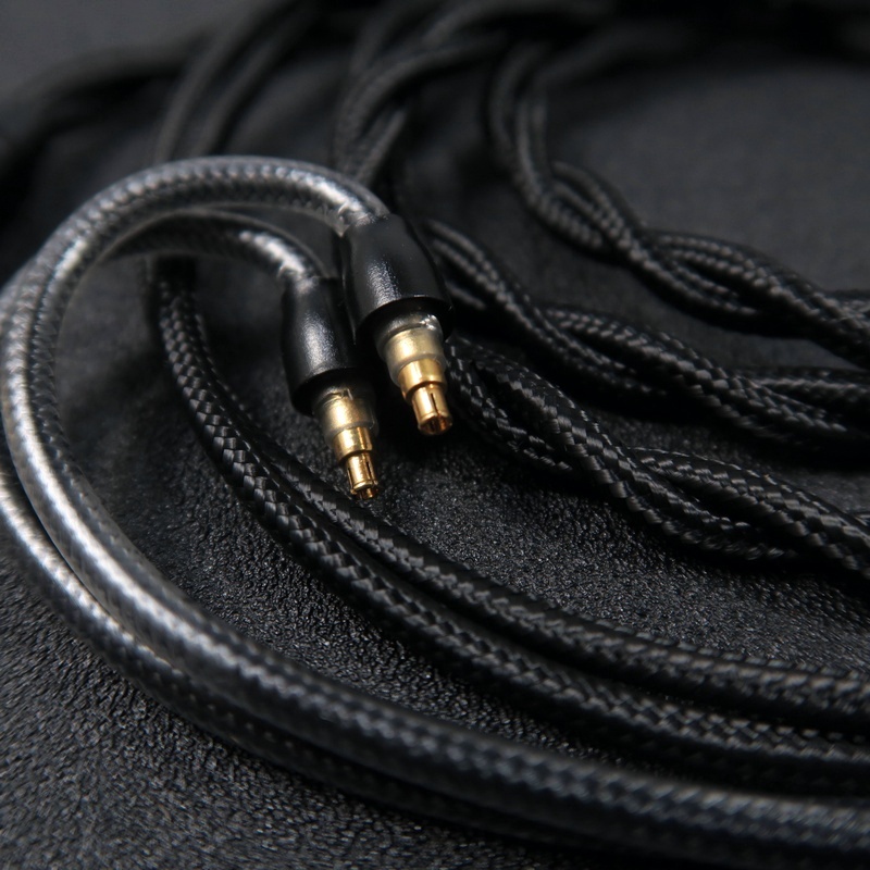 IE40 Pro 2股 黑色尼龍 升級線 耳機線 無氧銅 純銅 低音 適用 聲海 Sennheiser IE40pro