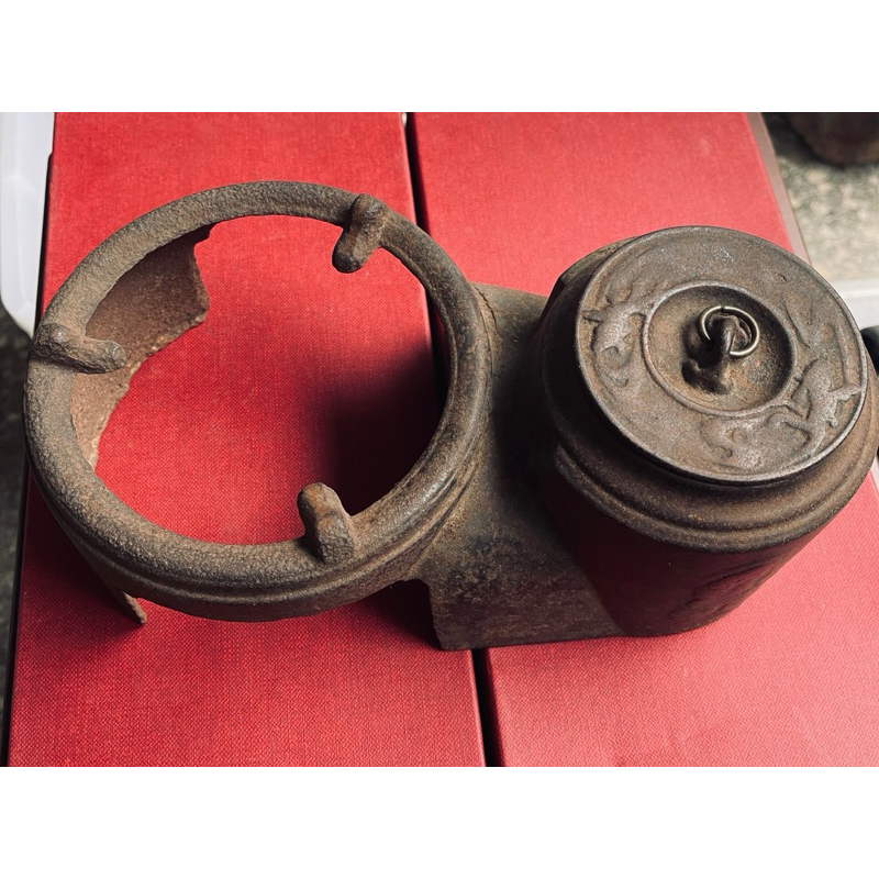 早期 老日本🇯🇵 鑄鐵火爐 火鉢 收藏 擺件