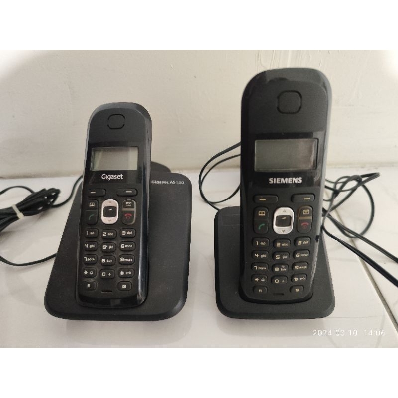 西門子 SIEMENS Gigaset 數位無線電話 話機 黑色 (AS180)