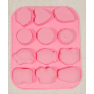16格可愛造型矽膠模具 手工皂模具 冰塊模具 烘焙模具 【二手】